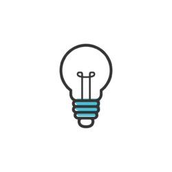 light bulb, idea, icon